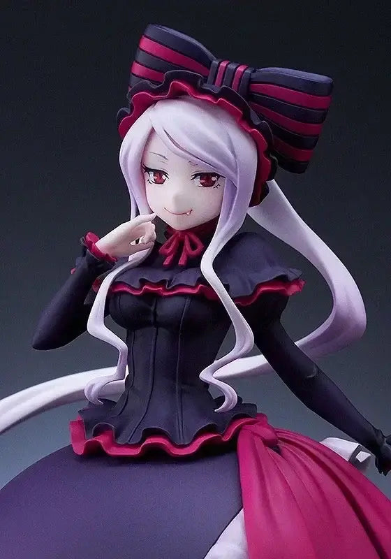 In-stock GSC POP UP PARADE OVERLORD IV anime action figures of Albedo in a black full dress and Shalltear Bloodfallen.