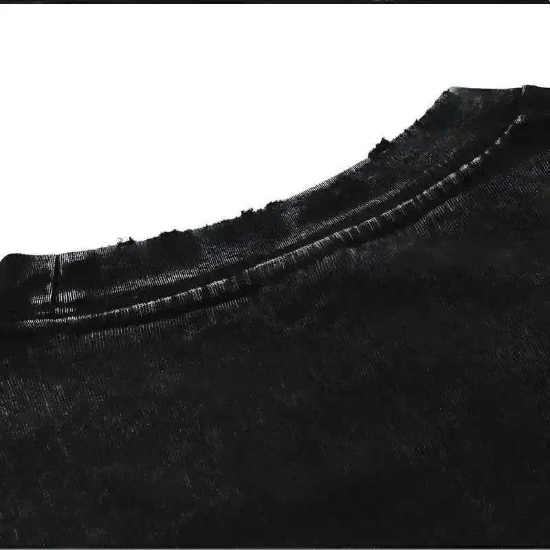 A vintage Washed T-shirt ONE PIECE Doflamingo in an oversized Harajuku style, suitable for men and women's fitness and street fashion.