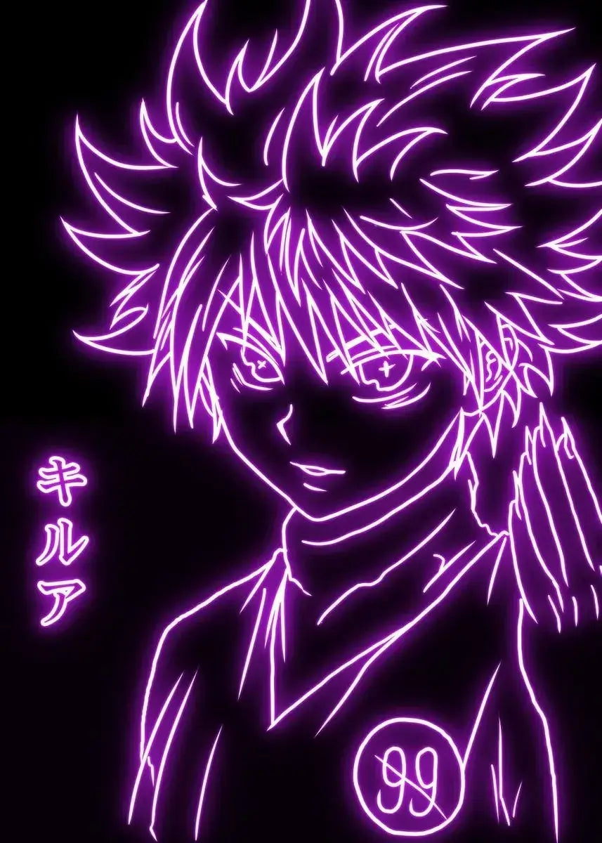 A retro style Hunter x Hunter Anime Poster printed on high-quality canvas featuring Gon and Killua, ideal for home decor and kids' bedrooms.