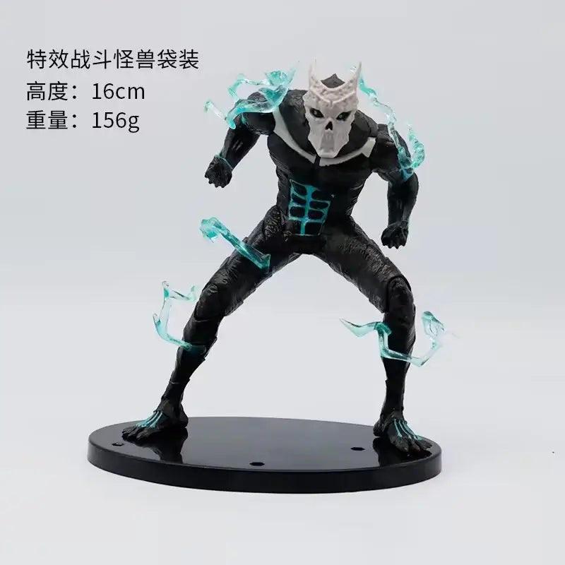 A 16cm Anime Kaiju No. 8 Hibino Kafka Figure in a standing gun pose, a PVC animation model toy for collection.