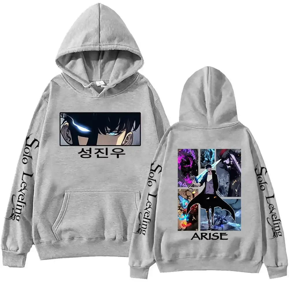 The hot 2025 Solo Leveling Hoodie, a Harajuku hip hop pullover sweatshirt, perfect as a fans gift.