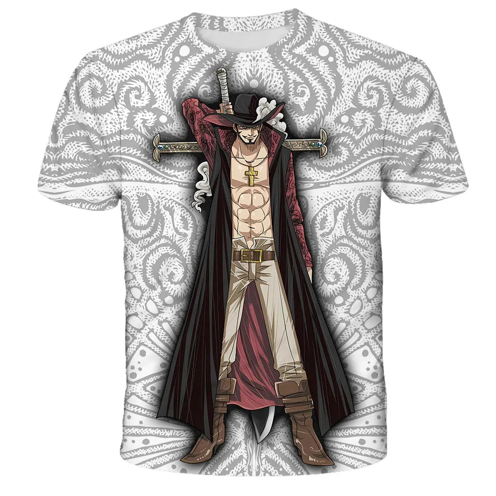 A fashion kid's One Piece Luffy T Shirt, a summer short sleeve top for boys.