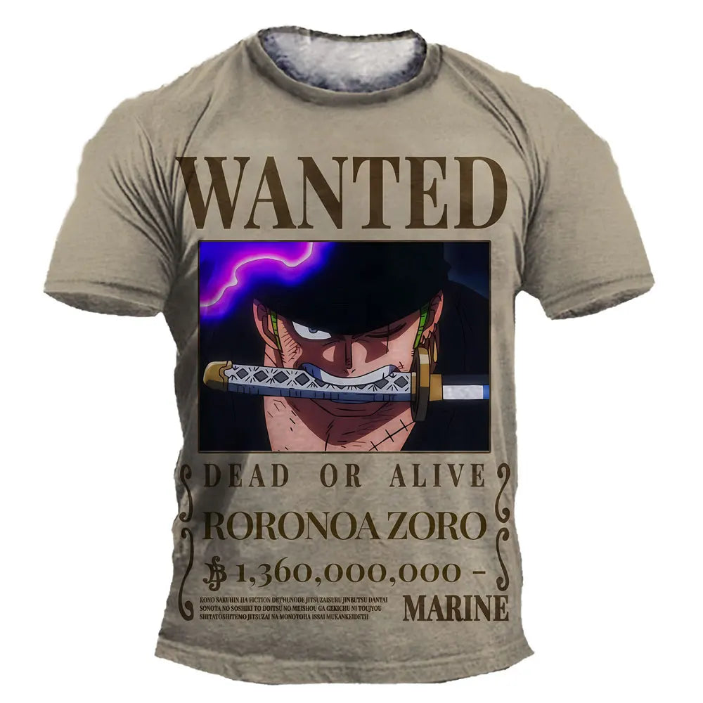 A fashion kid's One Piece Luffy T Shirt, a summer short sleeve top for boys.