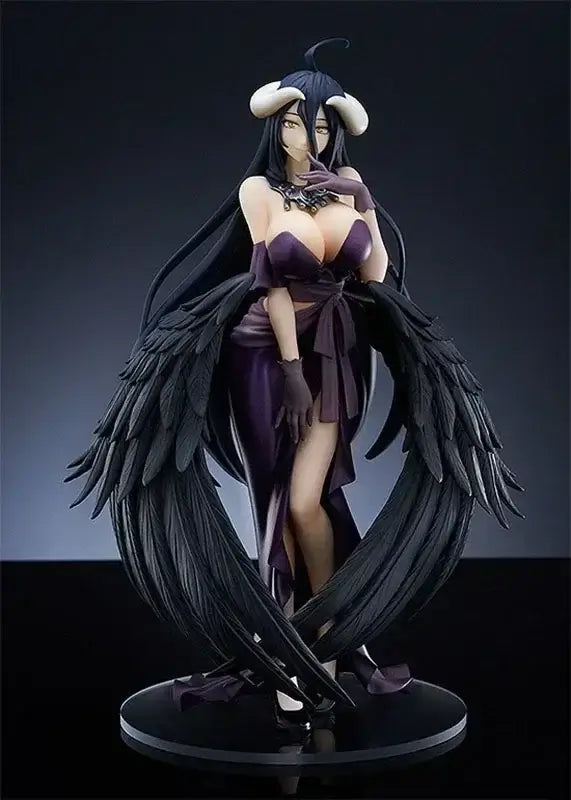 In-stock GSC POP UP PARADE OVERLORD IV anime action figures of Albedo in a black full dress and Shalltear Bloodfallen.