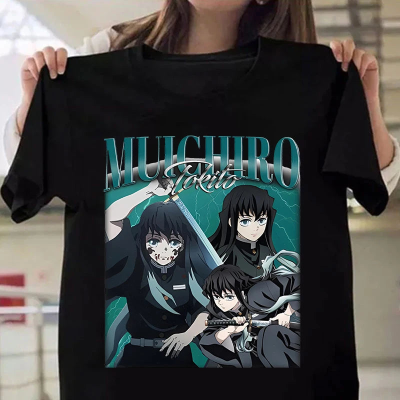 A unisex fashion summer Tokitou Muichirou T-Shirt with an anime graphic tee print.