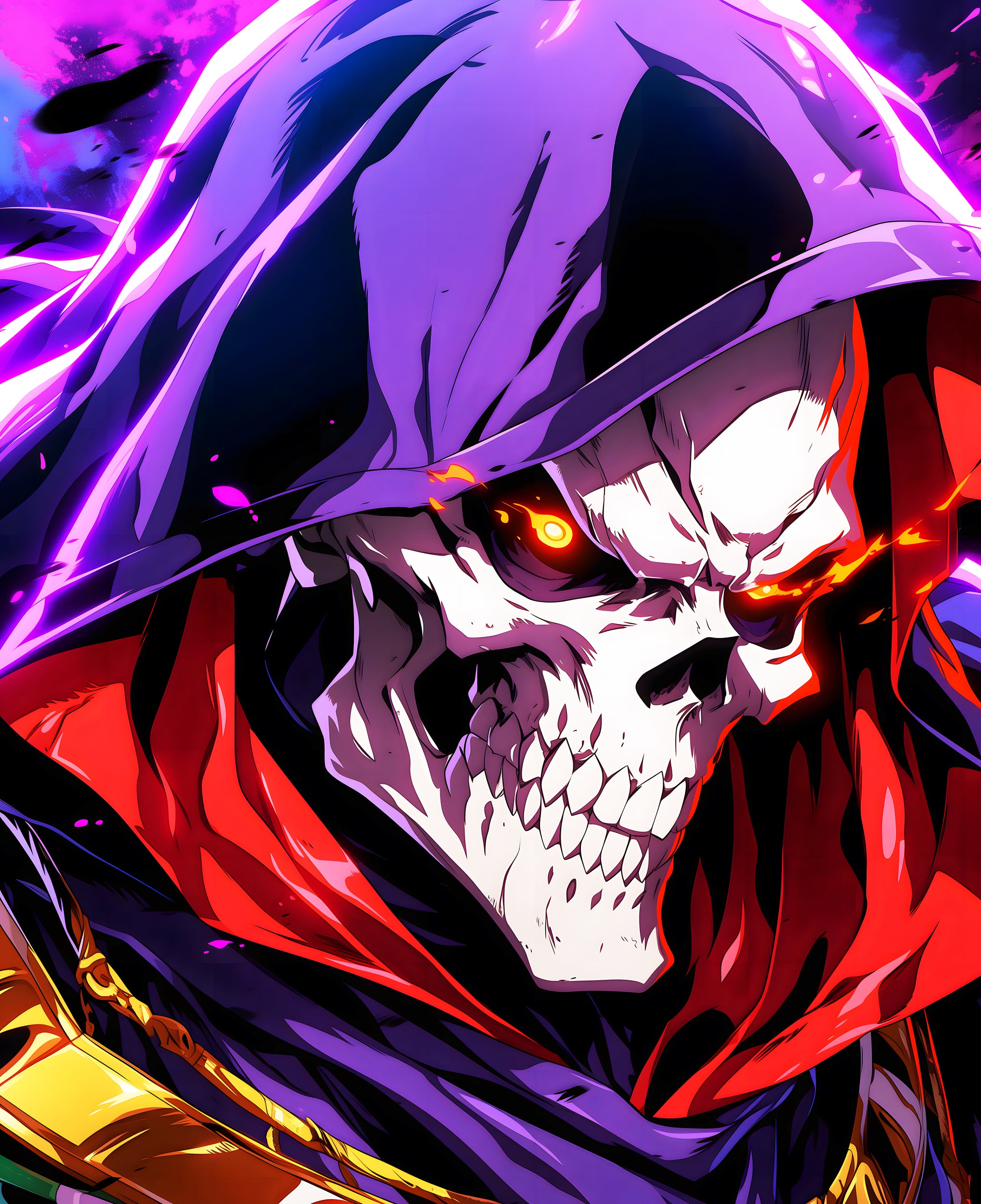 Striking Digital Art of Ainz Ooal Gown from Overlord | Infinite Visibility