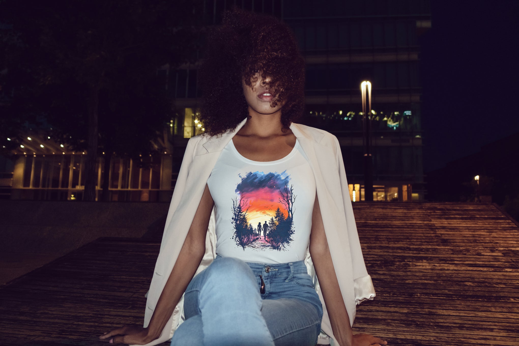 Sunset Stroll Racerback Tank | Infinite Visibility