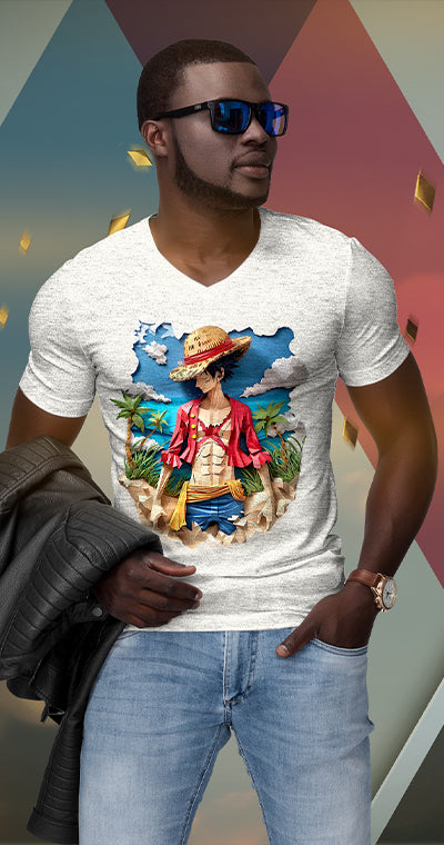 The Straw Hat Pirate Sails On: Papercraft Luffy Tee - Unleash Your Inner Pirate King