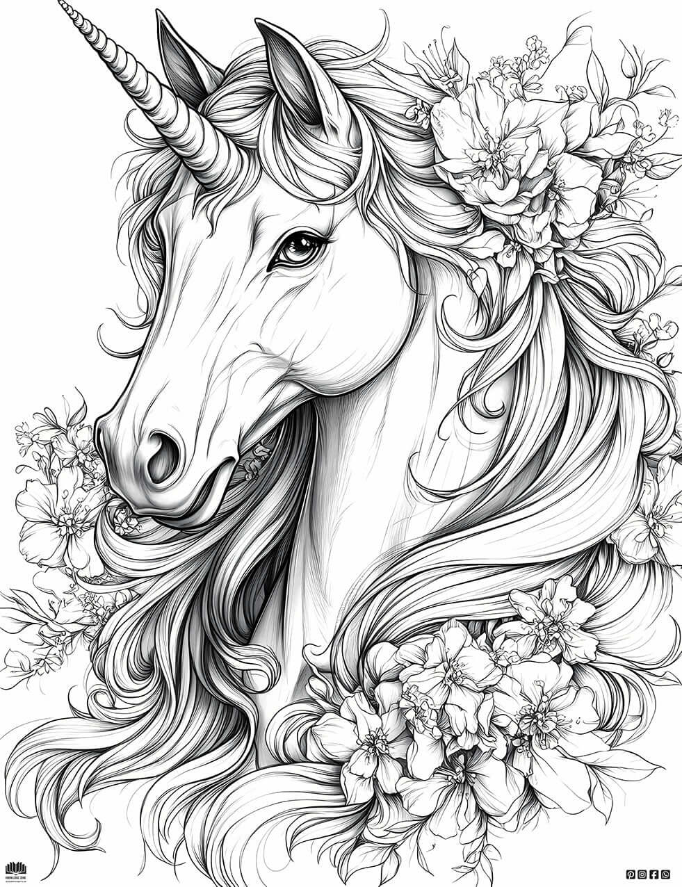 Unleash Your Inner Artist: FREE Enchanting Unicorn Coloring Page! 🦄🌸