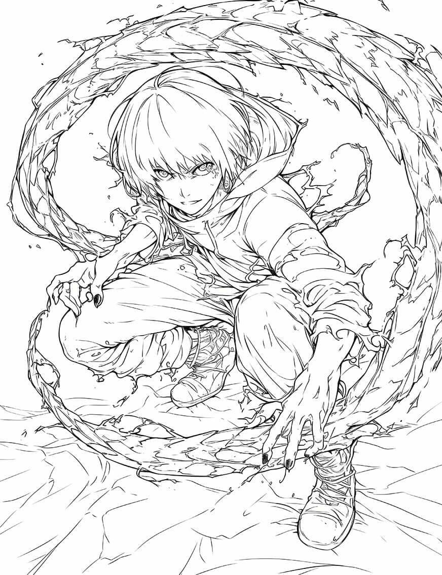 Unleash Your Inner Ghoul Intense Tokyo Ghoul Inspired Coloring Page Unleash Your Inner Ghoul Intense Tokyo Ghoul Inspired Coloring Page