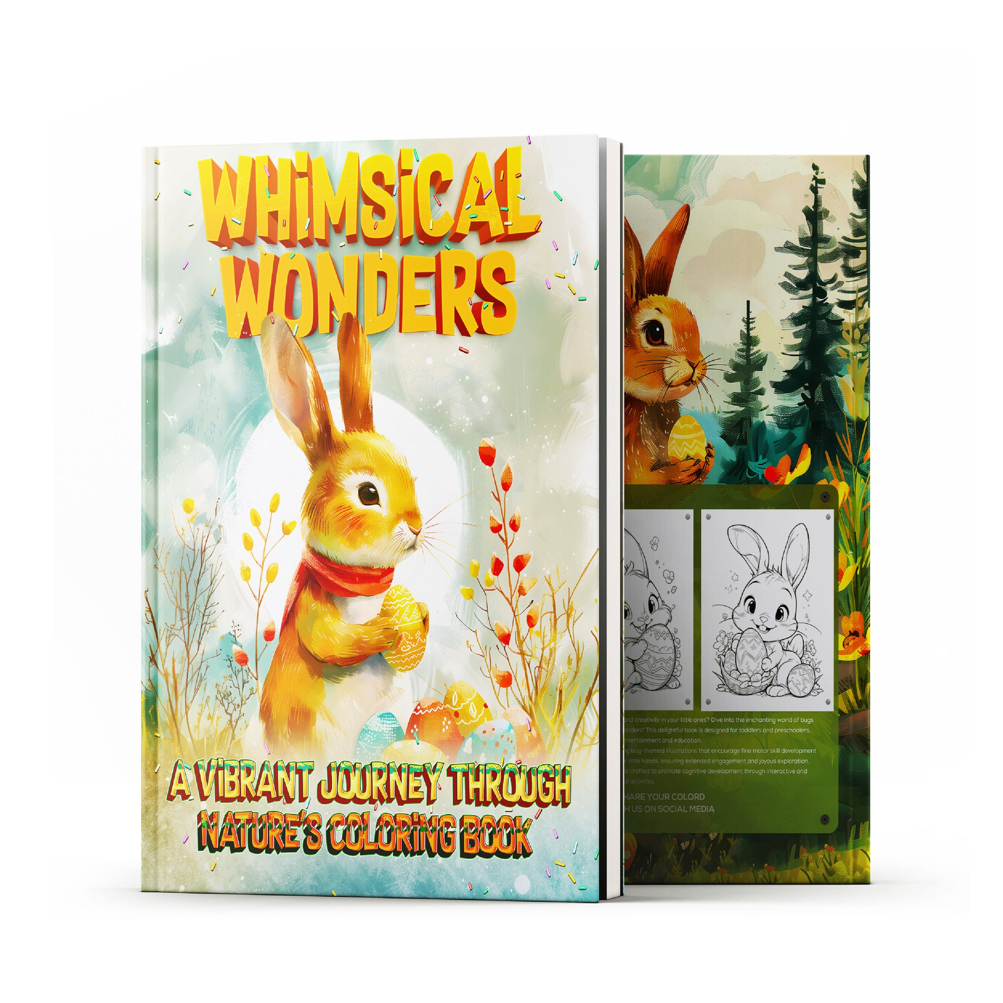 Whimsical Wonders: Easy Ester Bunny Delights Coloring Book for Kids