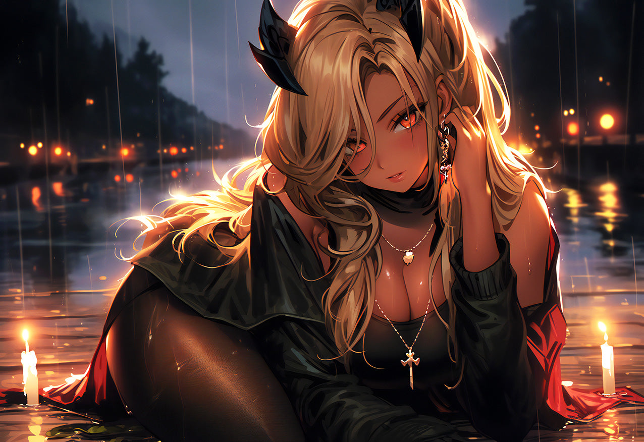 Whispers of Erebus: Anime Demon Girl Art Download - Infinite Visibility