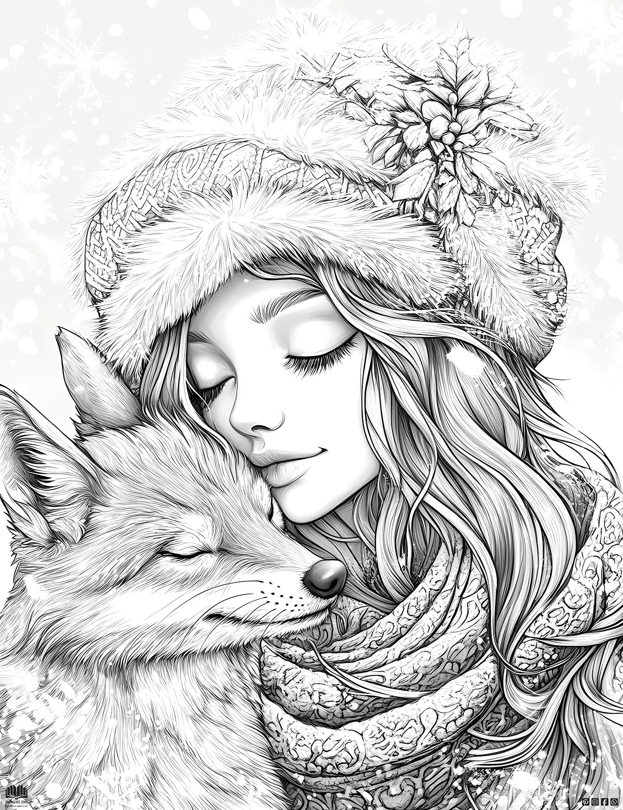 Winter Wonderland Coloring Page: A Moment of Peace and Connection ❄️